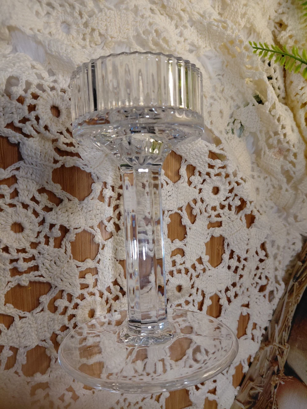 Vintage Shannon Crystal By Godinger Clear Cut Crystal Mini Lamp- Fairy Lamp 2pc
